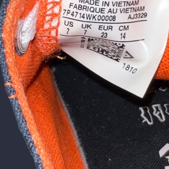 RARE NWOB Toddler Da Bears NFL Chicago Bears Converse All Star Sneakers Size 7C - Picture 5 of 6